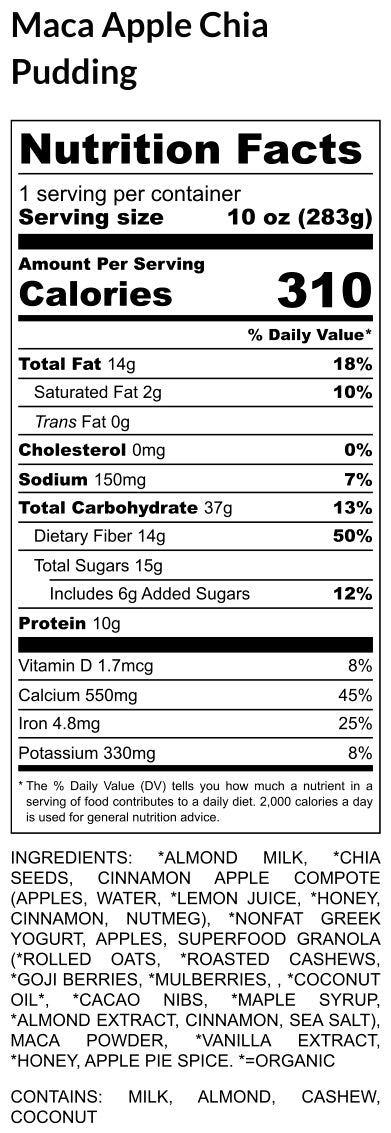 Maca Apple Crisp Chia Pudding